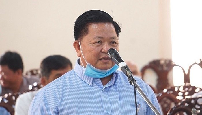 Cựu trưởng phòng CSGT An Giang bị xử phạt 2 năm tù giam Bị cáo Nguyễn Bá Quận tại phiên toà xét xử vụ án.